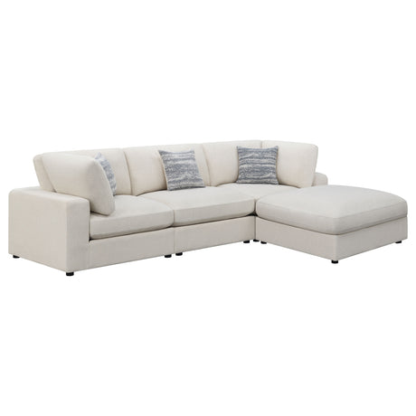 Serene 4-piece Upholstered Modular Sectional Sofa Beige - Tampa Furniture Outlet