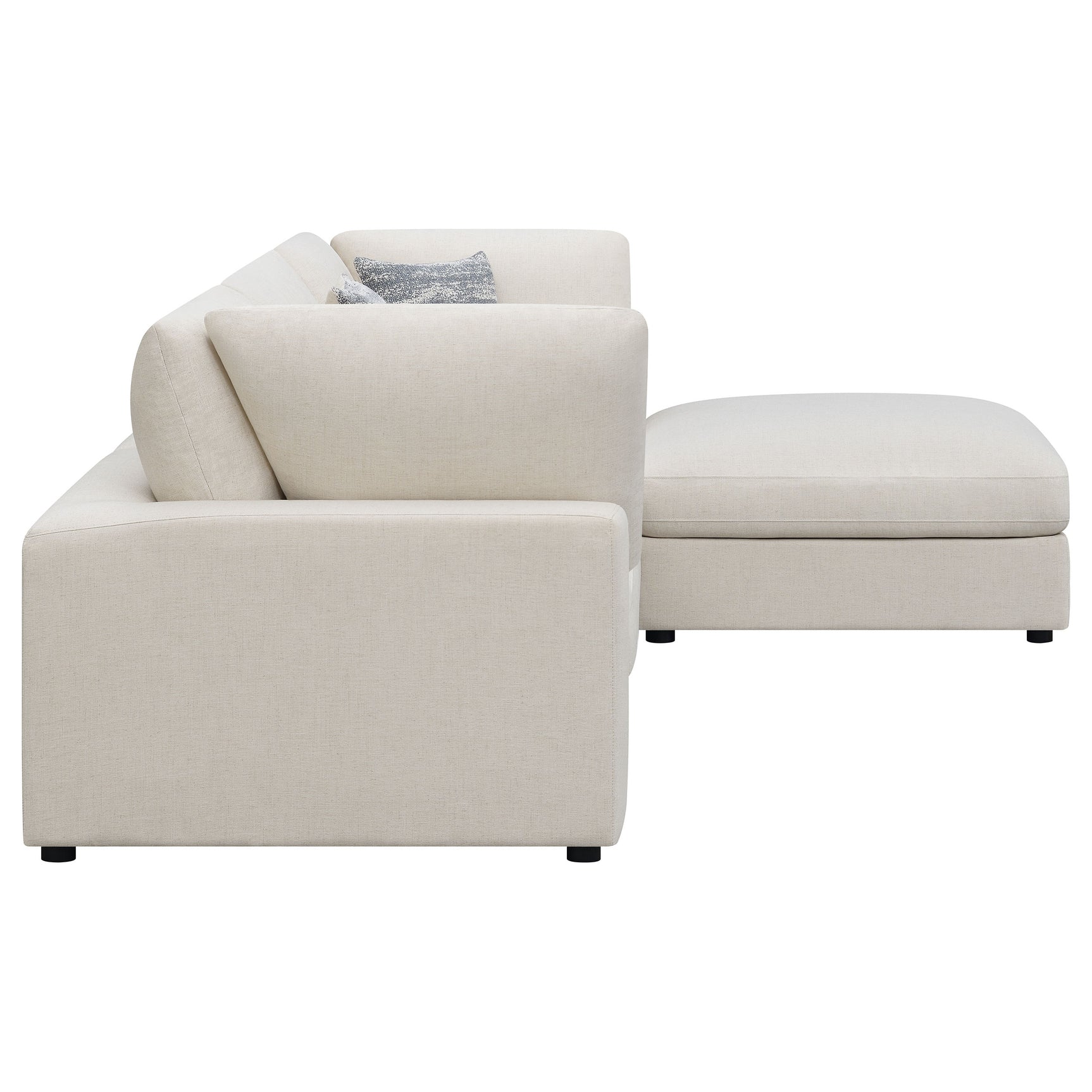 Serene 4-piece Upholstered Modular Sectional Sofa Beige - Tampa Furniture Outlet