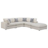Serene 5-piece Upholstered Modular Sectional Sofa Beige - Tampa Furniture Outlet
