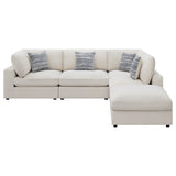 Serene 5-piece Upholstered Modular Sectional Sofa Beige - Tampa Furniture Outlet