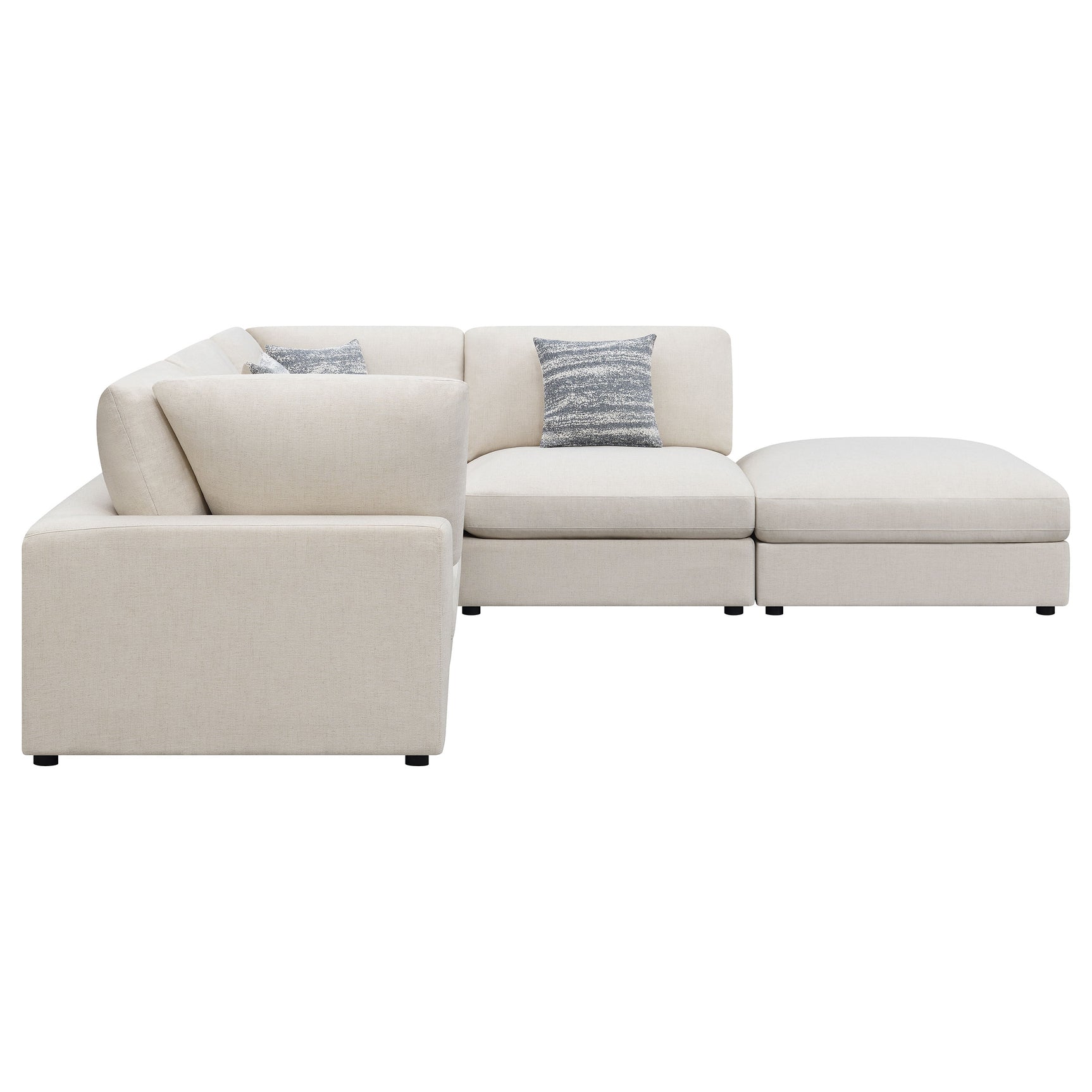 Serene 5-piece Upholstered Modular Sectional Sofa Beige - Tampa Furniture Outlet