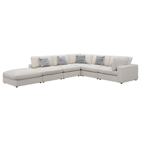 Serene 6-piece Upholstered Modular Sectional Sofa Beige - Tampa Furniture Outlet