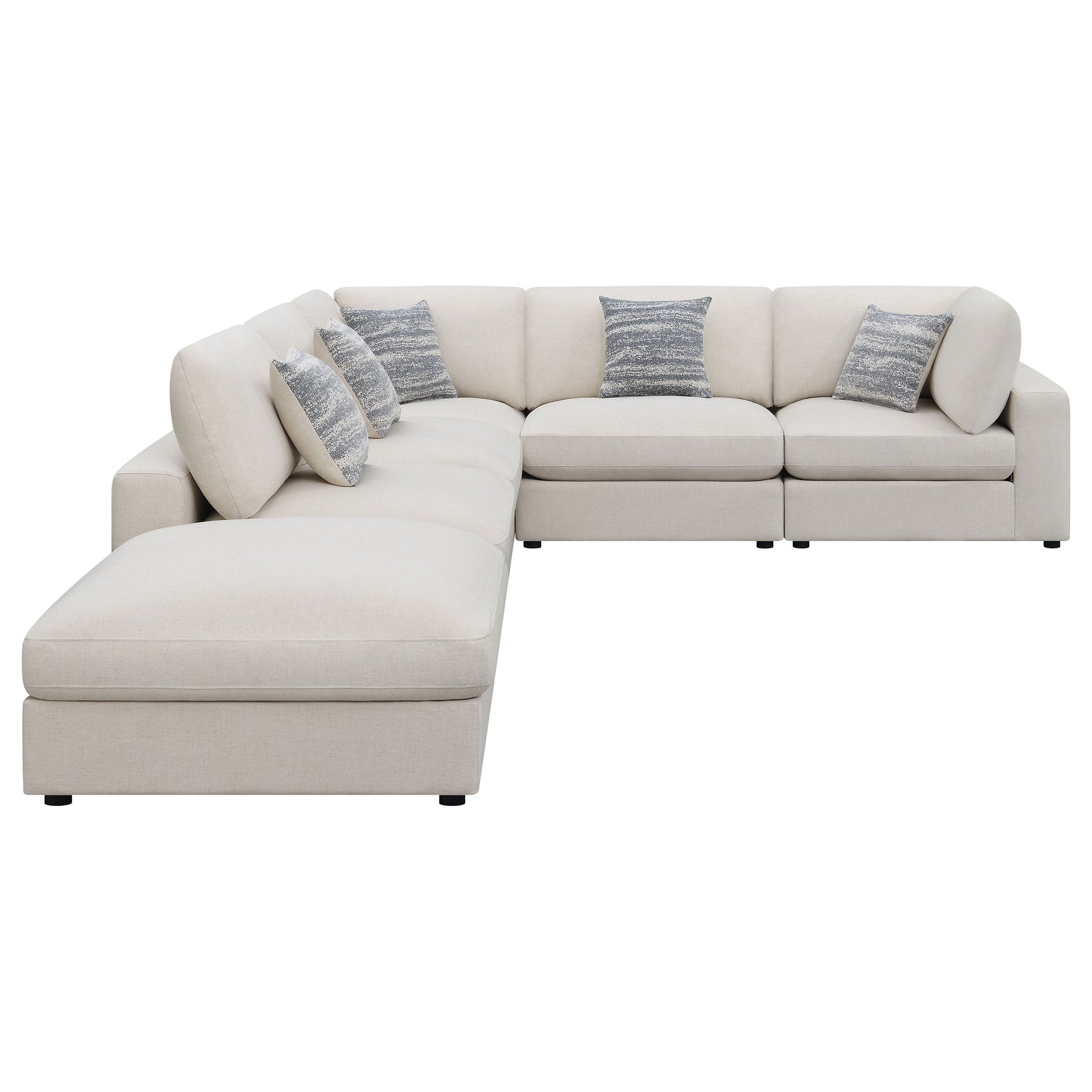 Serene 6-piece Upholstered Modular Sectional Sofa Beige - Tampa Furniture Outlet