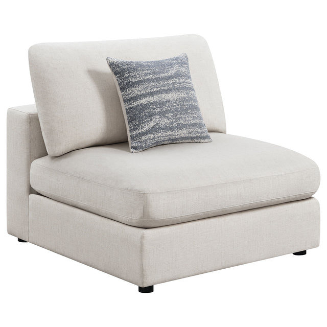 Tampa Furniture Outlet - Coaster - Serene Upholstered Armless Chair Beige - 551321