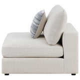 Serene Upholstered Armless Chair Beige - Tampa Furniture Outlet
