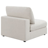 Serene Upholstered Armless Chair Beige - Tampa Furniture Outlet