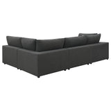 Serene 4-piece Upholstered Modular Sectional Sofa Charcoal - Tampa Furniture Outlet