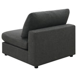 Serene 4-piece Upholstered Modular Sectional Sofa Charcoal - Tampa Furniture Outlet