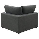 Serene 4-piece Upholstered Modular Sectional Sofa Charcoal - Tampa Furniture Outlet