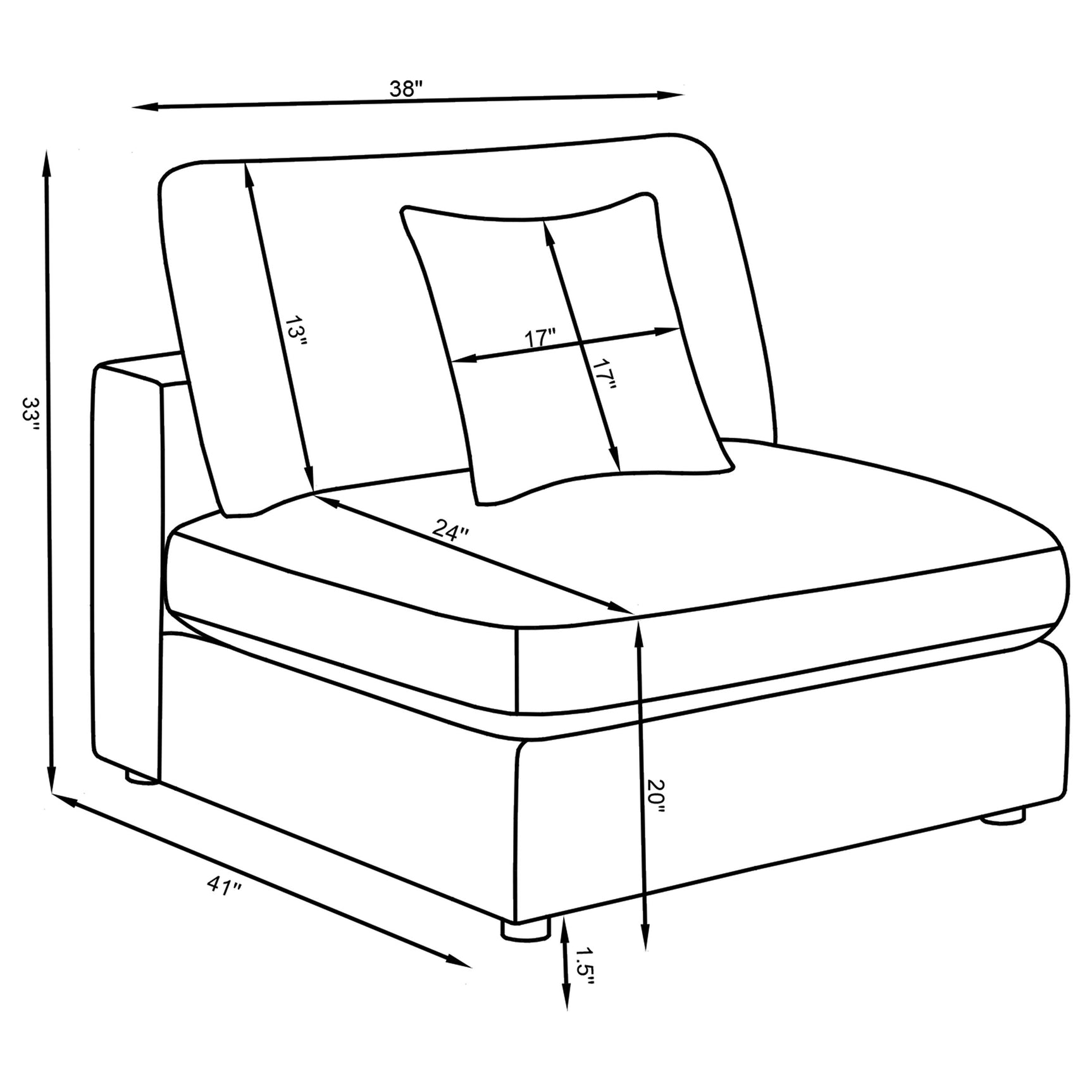 Serene 4-piece Upholstered Modular Sectional Sofa Charcoal - Tampa Furniture Outlet