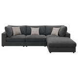 Serene 4-piece Upholstered Modular Sectional Sofa Charcoal - Tampa Furniture Outlet