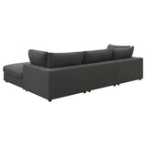 Serene 4-piece Upholstered Modular Sectional Sofa Charcoal - Tampa Furniture Outlet