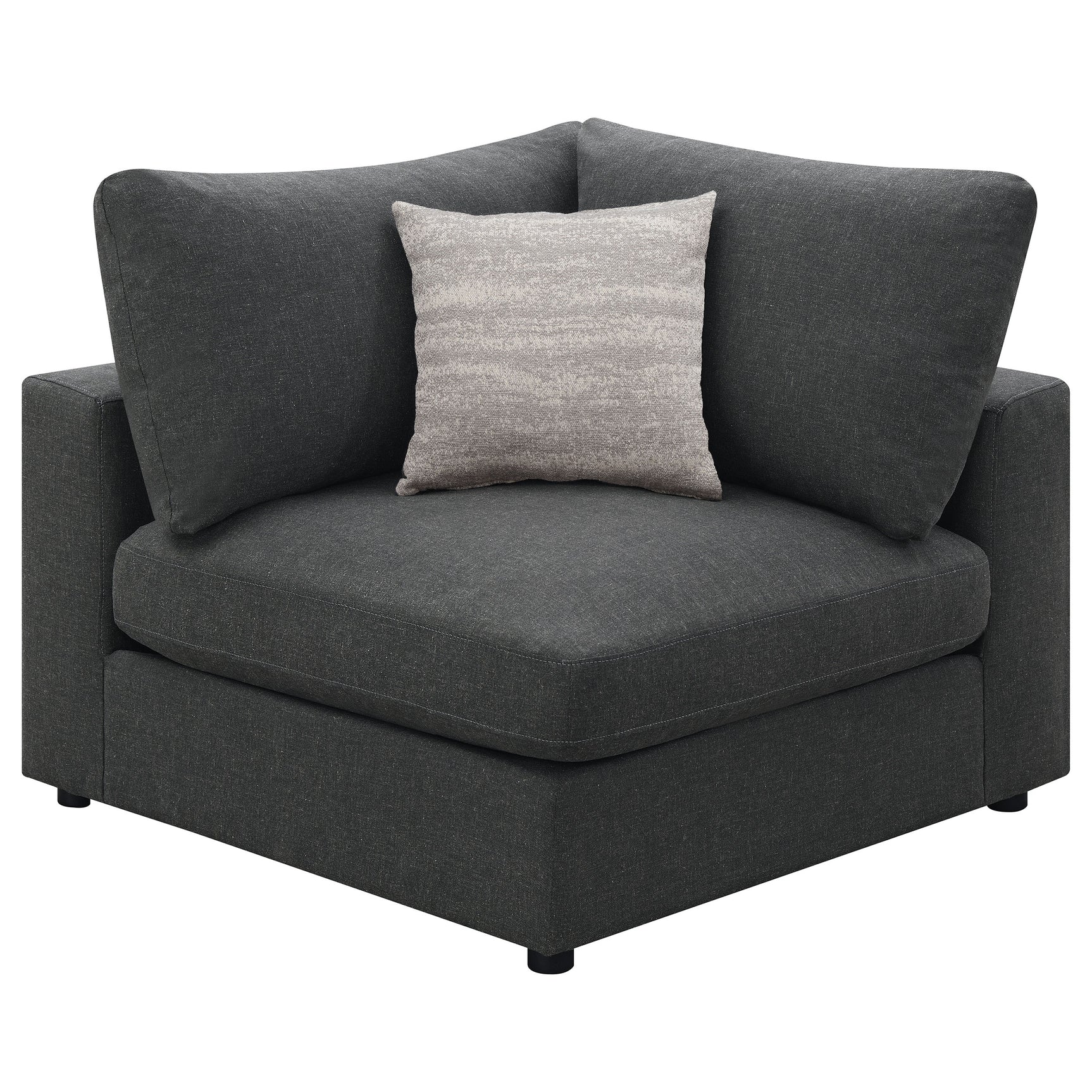 Serene 4-piece Upholstered Modular Sectional Sofa Charcoal - Tampa Furniture Outlet