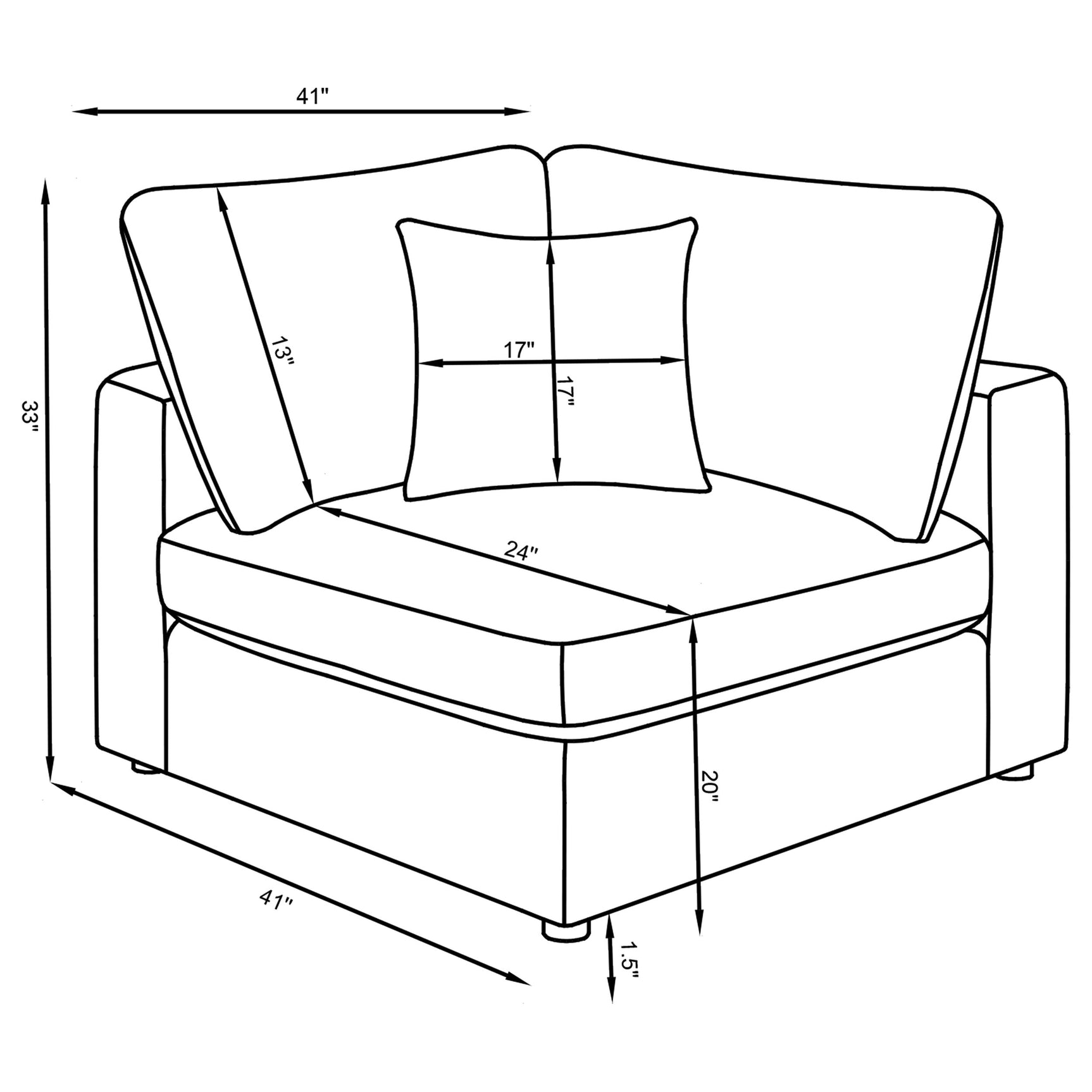 Serene 4-piece Upholstered Modular Sectional Sofa Charcoal - Tampa Furniture Outlet