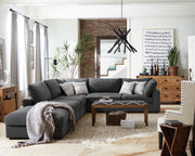 Tampa Furniture Outlet - Coaster - Serene 6-piece Upholstered Modular Sectional Sofa Charcoal - 551324-SET
