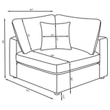 Serene 6-piece Upholstered Modular Sectional Sofa Charcoal