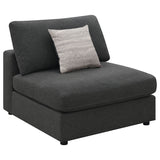 Tampa Furniture Outlet - Coaster - Serene Upholstered Armless Chair Charcoal - 551324