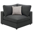 Tampa Furniture Outlet - Coaster - Serene Upholstered Corner Charcoal - 551325