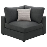 Tampa Furniture Outlet - Coaster - Serene Upholstered Corner Charcoal - 551325