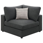 Tampa Furniture Outlet - Coaster - Serene Upholstered Corner Charcoal - 551325