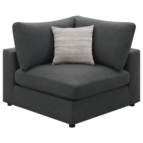 Tampa Furniture Outlet - Coaster - Serene Upholstered Corner Charcoal - 551325