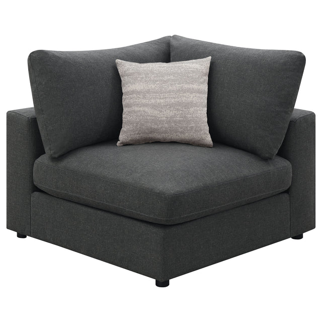 Tampa Furniture Outlet - Coaster - Serene Upholstered Corner Charcoal - 551325