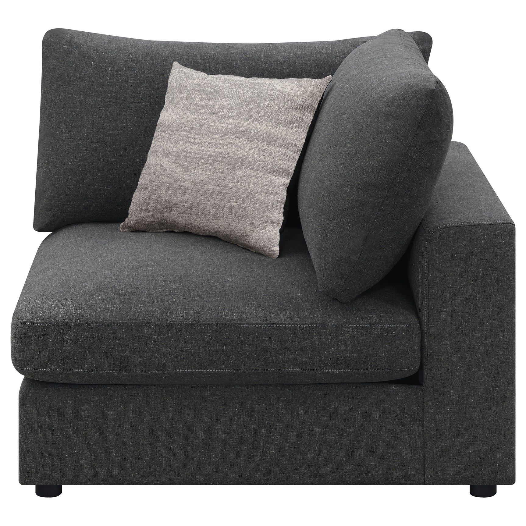 Serene Upholstered Corner Charcoal - Tampa Furniture Outlet