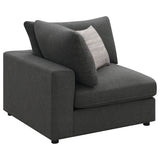 Serene Upholstered Corner Charcoal - Tampa Furniture Outlet