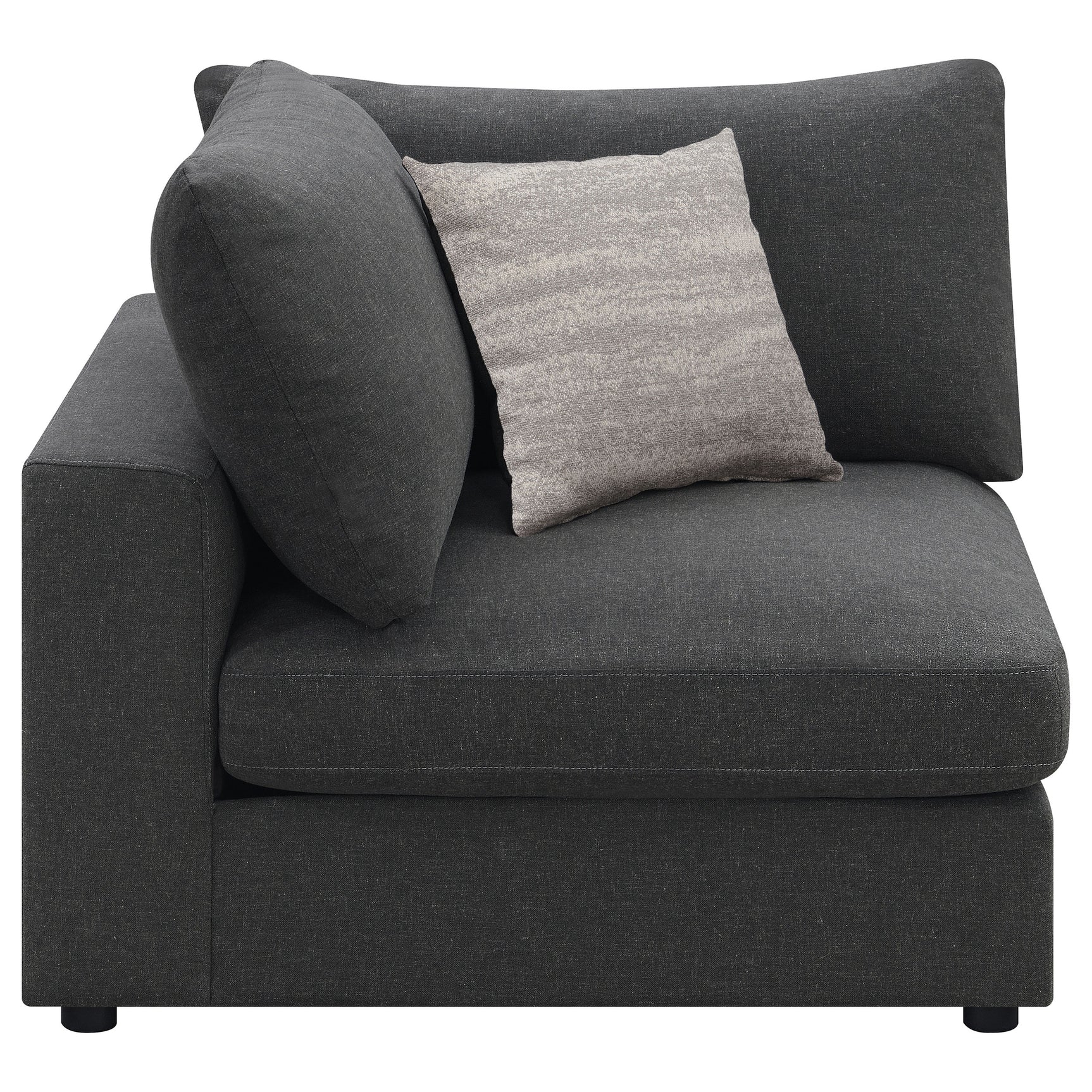 Serene Upholstered Corner Charcoal - Tampa Furniture Outlet