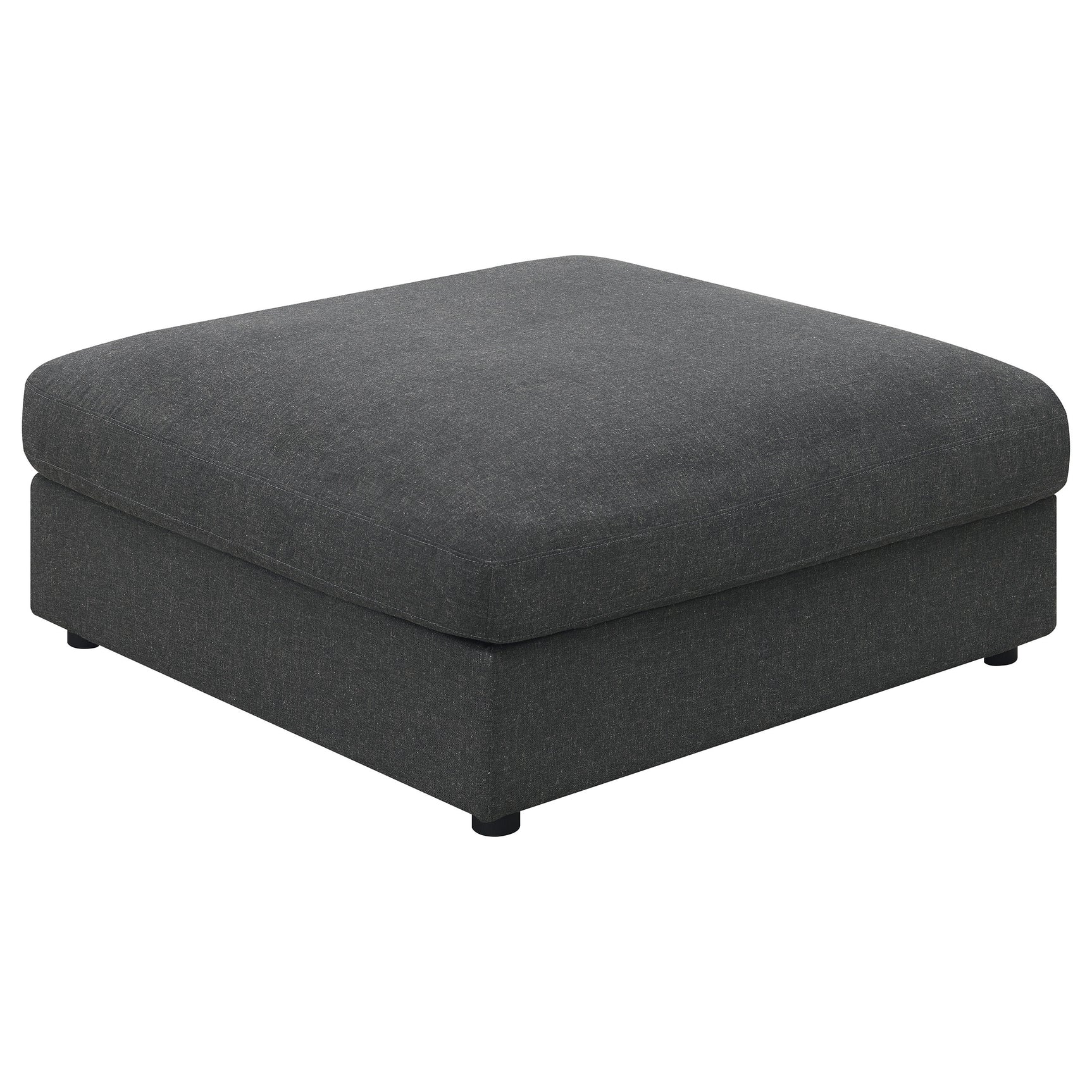 Tampa Furniture Outlet - Coaster - Serene Square Upholstered Ottoman Charcoal - 551326