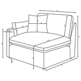 Hobson 5-piece Upholstered Modular Sectional Sofa Ivory - Tampa Furniture Outlet
