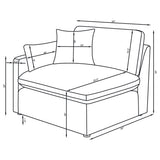Hobson 4-piece Upholstered Modular Sectional Sofa Ivory