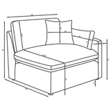Hobson 4-piece Upholstered Modular Sectional Sofa Ivory