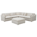 Hobson 6-piece Upholstered Modular Sectional Sofa Ivory - Tampa Furniture Outlet