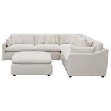 Hobson 6-piece Upholstered Modular Sectional Sofa Ivory - Tampa Furniture Outlet