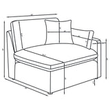 Hobson 6-piece Upholstered Modular Sectional Sofa Ivory - Tampa Furniture Outlet