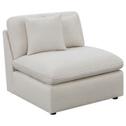 Tampa Furniture Outlet - Coaster - Hobson Upholstered Armless Chair Ivory - 551451