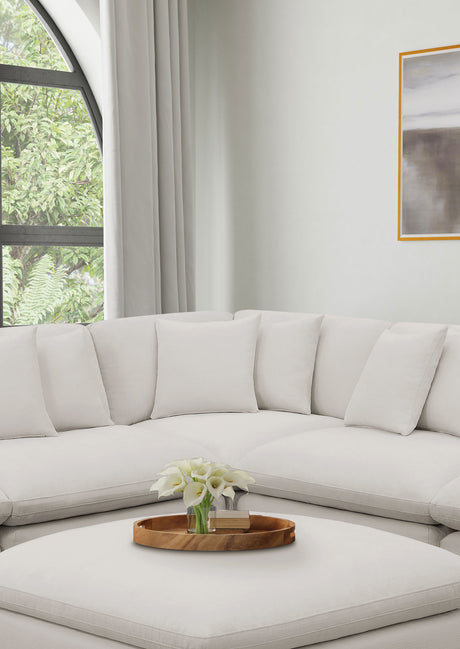 Hobson Upholstered Corner Ivory - Tampa Furniture Outlet