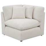 Tampa Furniture Outlet - Coaster - Hobson Upholstered Corner Ivory - 551452