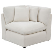 Tampa Furniture Outlet - Coaster - Hobson Upholstered Corner Ivory - 551452