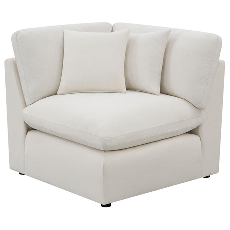 Tampa Furniture Outlet - Coaster - Hobson Upholstered Corner Ivory - 551452