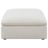 Hobson Square Upholstered Ottoman Ivory - Tampa Furniture Outlet