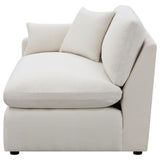 Hobson Upholstered LAF Chair Ivory - Tampa Furniture Outlet