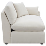 Hobson Upholstered LAF Chair Ivory - Tampa Furniture Outlet