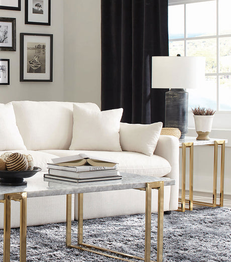 Hobson Upholstered RAF Chair Ivory - Tampa Furniture Outlet