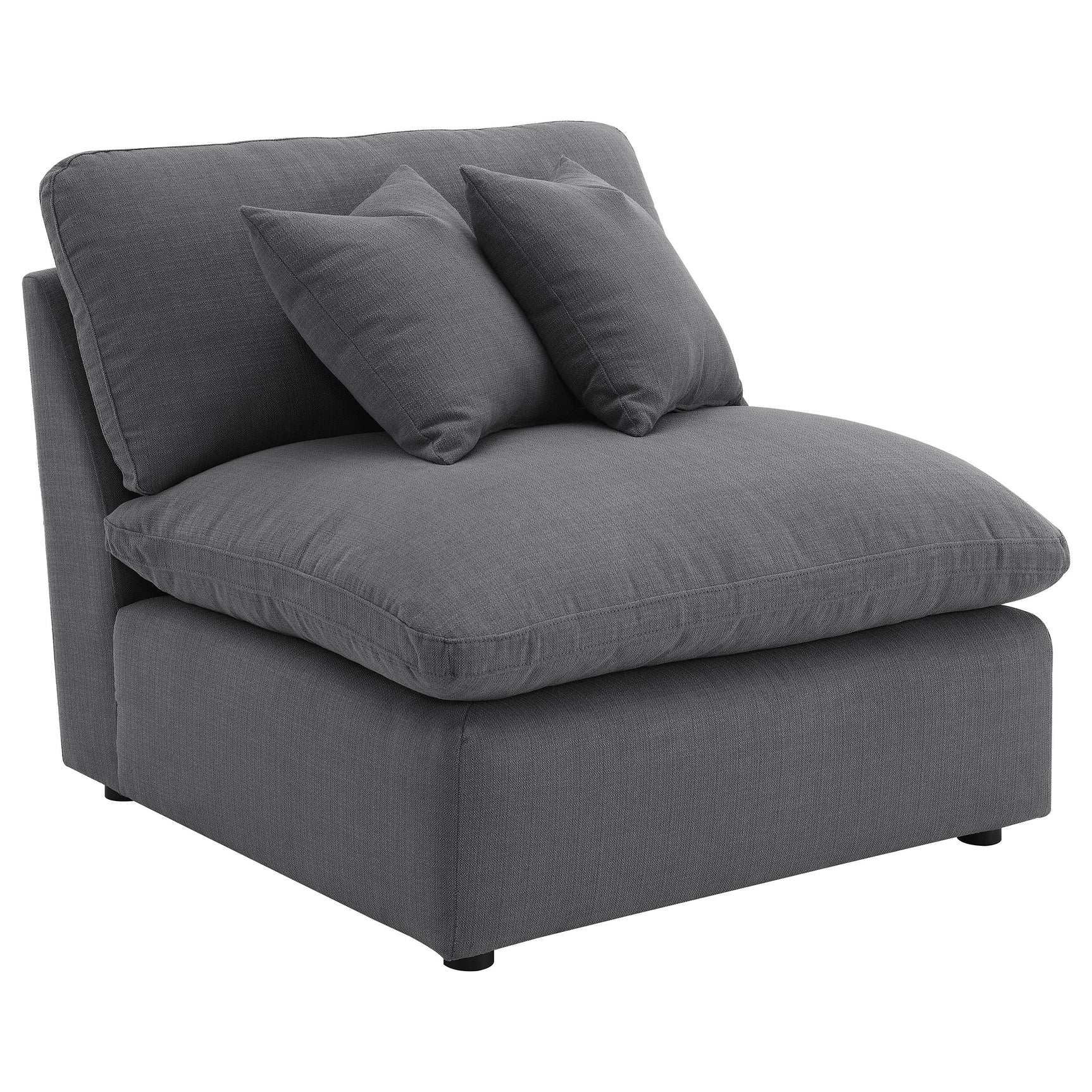 Hobson 5-piece Upholstered Modular Sectional Sofa Charcoal - Tampa Furniture Outlet