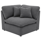 Hobson 5-piece Upholstered Modular Sectional Sofa Charcoal - Tampa Furniture Outlet