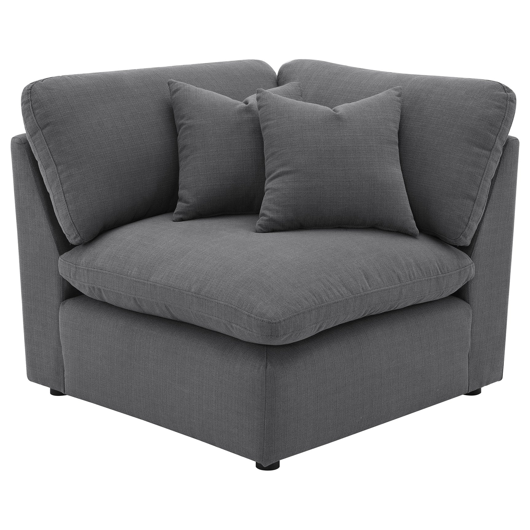 Hobson 5-piece Upholstered Modular Sectional Sofa Charcoal - Tampa Furniture Outlet