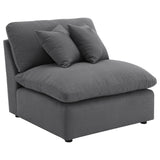 Tampa Furniture Outlet - Coaster - Hobson Upholstered Armless Chair Charcoal - 551455