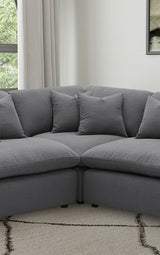 Hobson Upholstered Corner Charcoal - Tampa Furniture Outlet